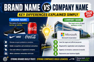 Brand Name vs Company Name Key Differences Explained Simply (2026)