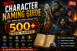 D&D Character Naming Guide 500+ Names for Every Fantasy Race (2026)