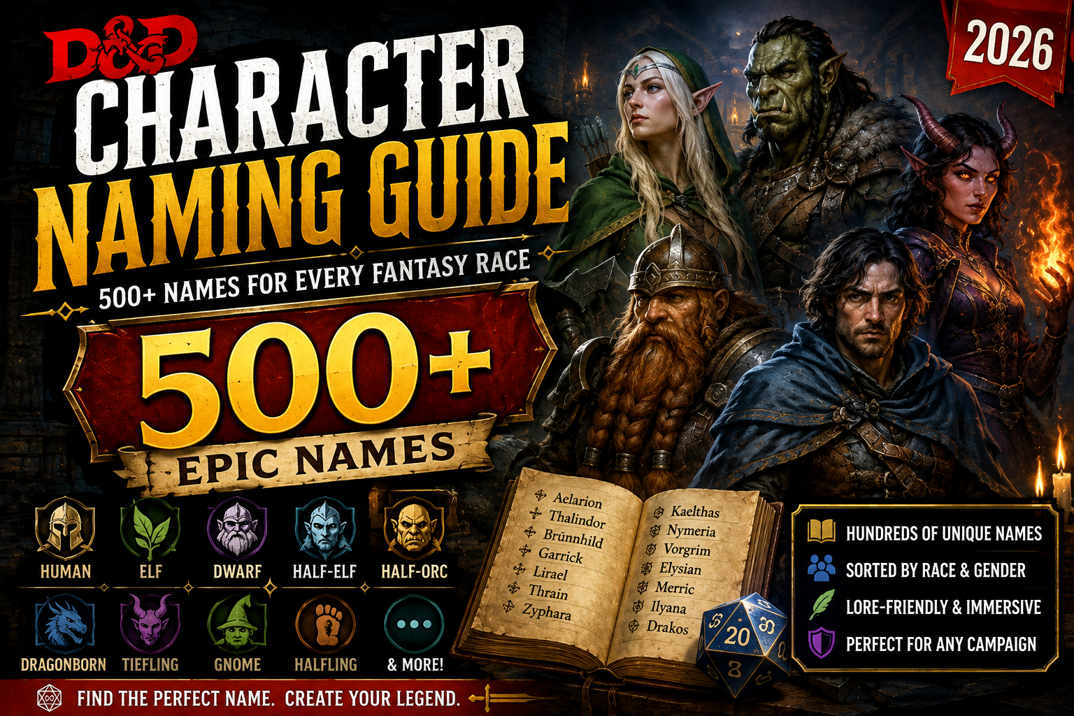 D&D Character Naming Guide 500+ Names for Every Fantasy Race (2026)