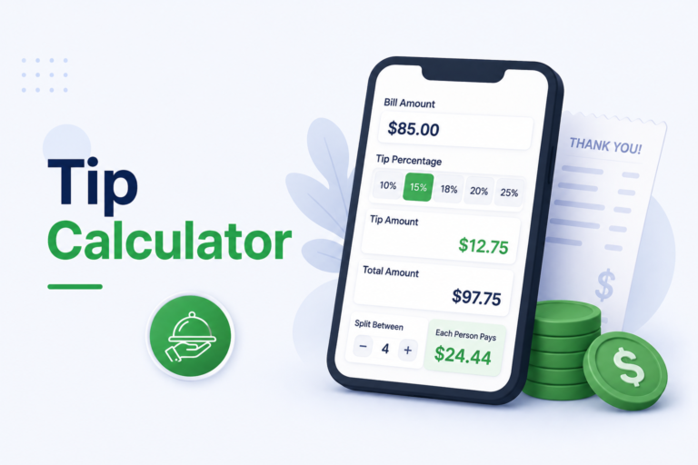 Free Tip Calculator — Calculate Tips & Split Bills Instantly
