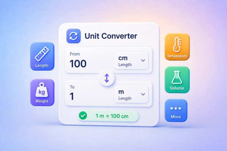 Free Unit Converter — Convert Length, Weight, Temperature & More Instantly