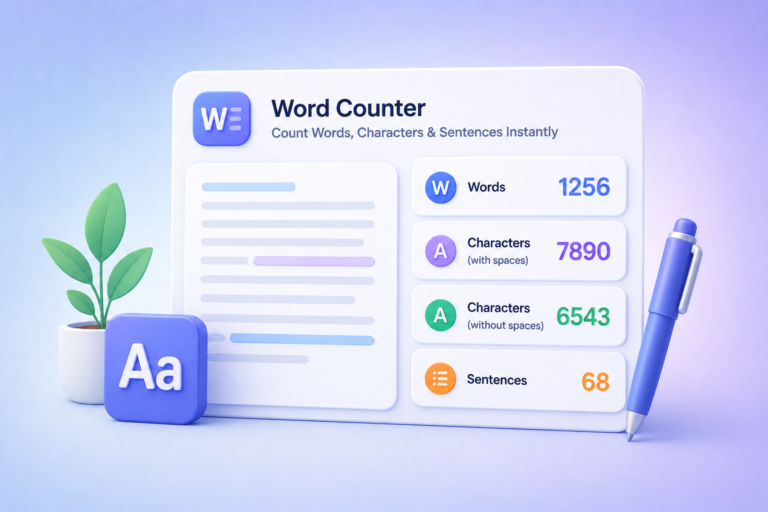 Free Word Counter — Count Words, Characters & Sentences Instantly