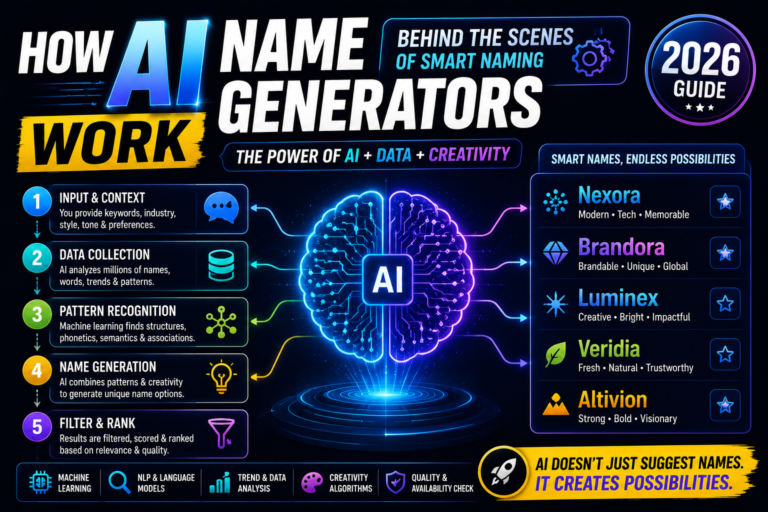 How AI Name Generators Work: Behind the Scenes of Smart Naming (2026)