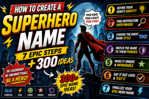 How to Create a Superhero Name 7 Epic Steps + 300 Ideas