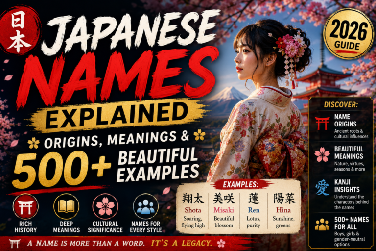 Japanese Names Explained: Origins, Meanings & 500+ Examples