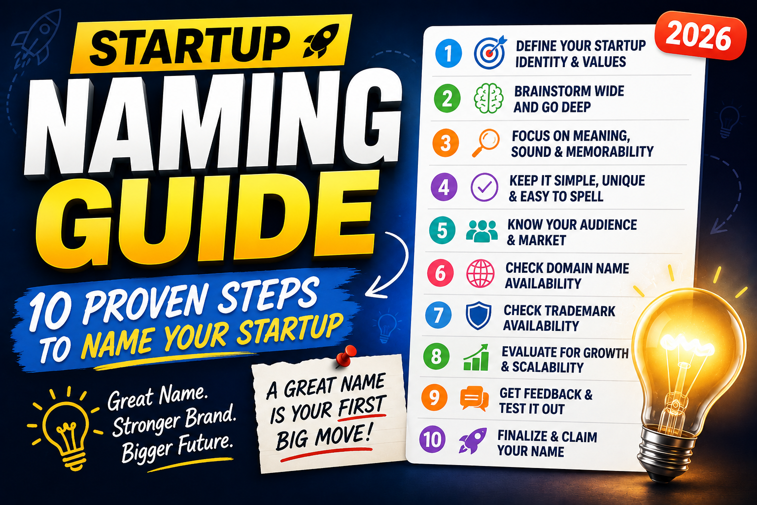 Startup Naming Guide 10 Proven Steps to Name Your Startup (2026)